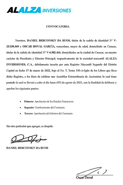 Convocatoria Alalza Inversiones 2023 Ago 07 Miniatura