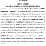 Convocatoria Asamblea General Ordinaria de Accionistas 30 agosto 2024 Miniatura