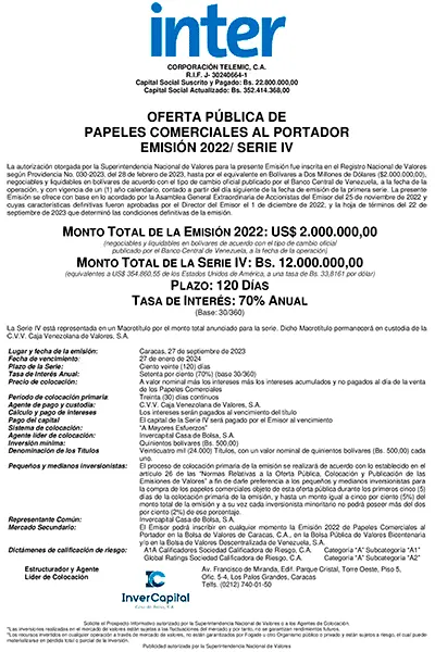 Aviso de Prensa Emisión 2022 Serie-IV Miniatura