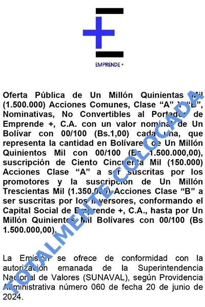Aviso de Prensa Emprende + Miniatura Totalmente Colocada