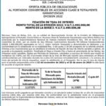 PATRIACELL, C.A. | Fijación de Tasas de Interés. Obligaciones Emisión 2022. Cupón Nº 5 Portada