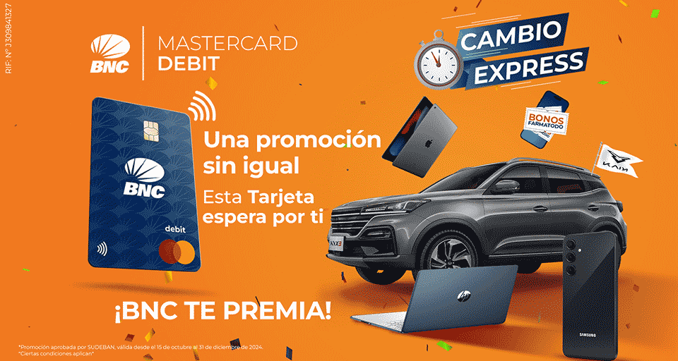Tarjeta Mastercard Debit BNC