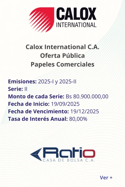 Portada 2025 Aviso de Prensa Serie II Calox E2025-I y 2025-II