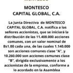 Portada Aviso Oferta Publica Montesco Capital Global 2025 marzo 26