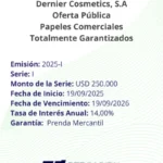 Portada Aviso de Prensa Dernier Cosmetics Emision Papeles Comerciales 2025-I