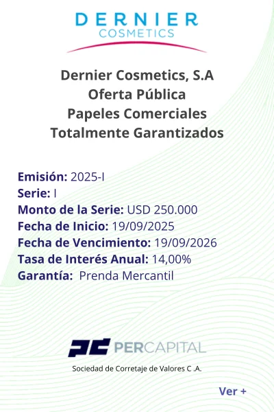 Portada Aviso de Prensa Dernier Cosmetics Emision Papeles Comerciales 2025-I