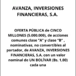 Portada AVANZA, Inversiones Financieras, S.A. | Oferta Pública de Acciones