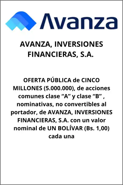 Portada AVANZA, Inversiones Financieras, S.A. | Oferta Pública de Acciones