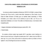 Convocatoria Asamblea Residencias Capri #25jun 2025