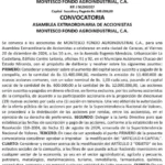 Portada Montesco Fondo Agroindustrial, C.A. | Convocatoria Asamblea Extraordinaria de Accionistas #20dic 2024