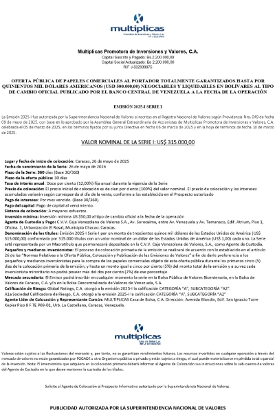 Portada Multiplicas-Aviso-de-Prensa -Emision-2025-I-Serie I