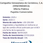 Portada Oferta Pública PPCC Vencerámica Emisión 2025-I Serie 2025-I-I